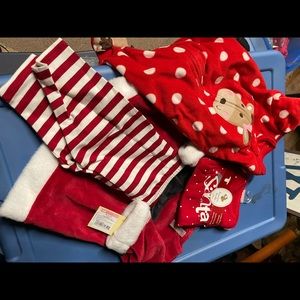 Set of 3 NB baby girl Christmas clothing